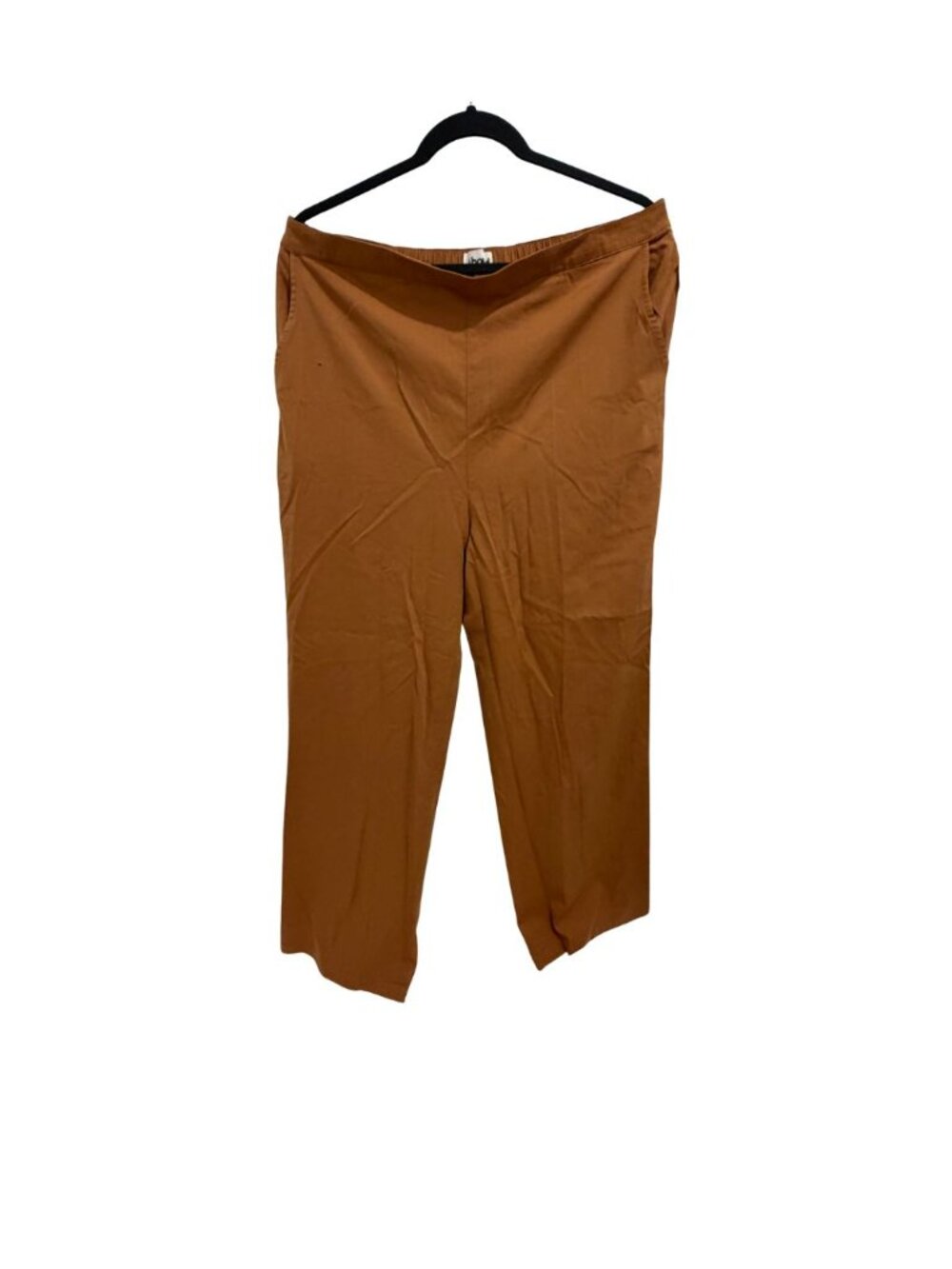Abound Pull On Chino Pants Tan Brown Elastic Waist Casual XL Lightweight